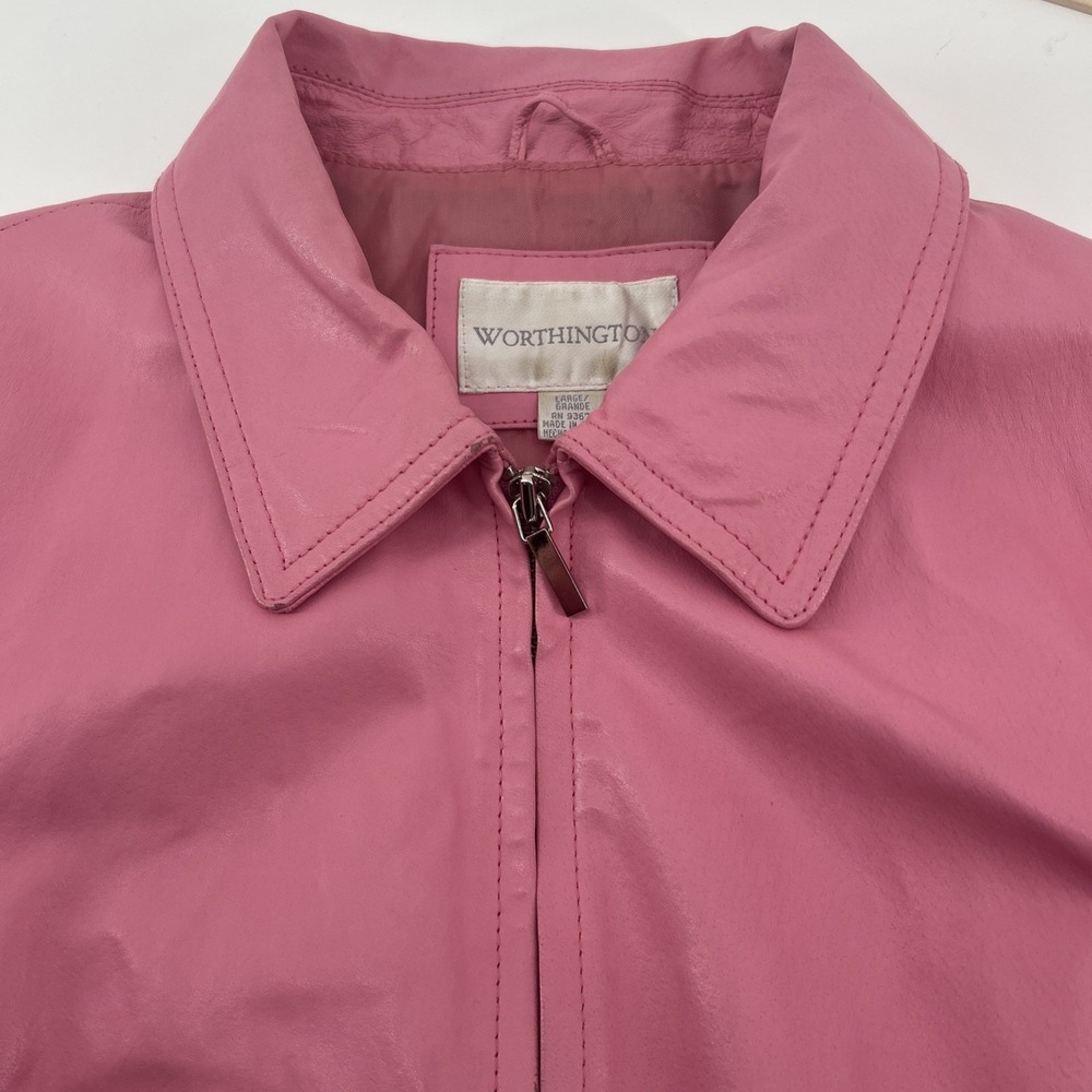 Worthington Jacket Coat Women's Casual Large Pink Lined Lightweight Fairy Casual - Picture 15 of 16
